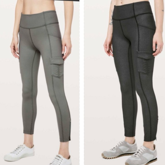 lululemon athletica Pants - Lululemon  2 Scenic Route 7/8 Tight *25" Women’s Cargo Green Black Sz 4 Womens